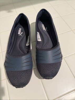 Puma Navy Slip-On Flats